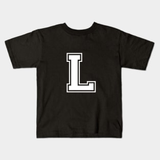 Initial Letter L - Varsity Style Design Kids T-Shirt